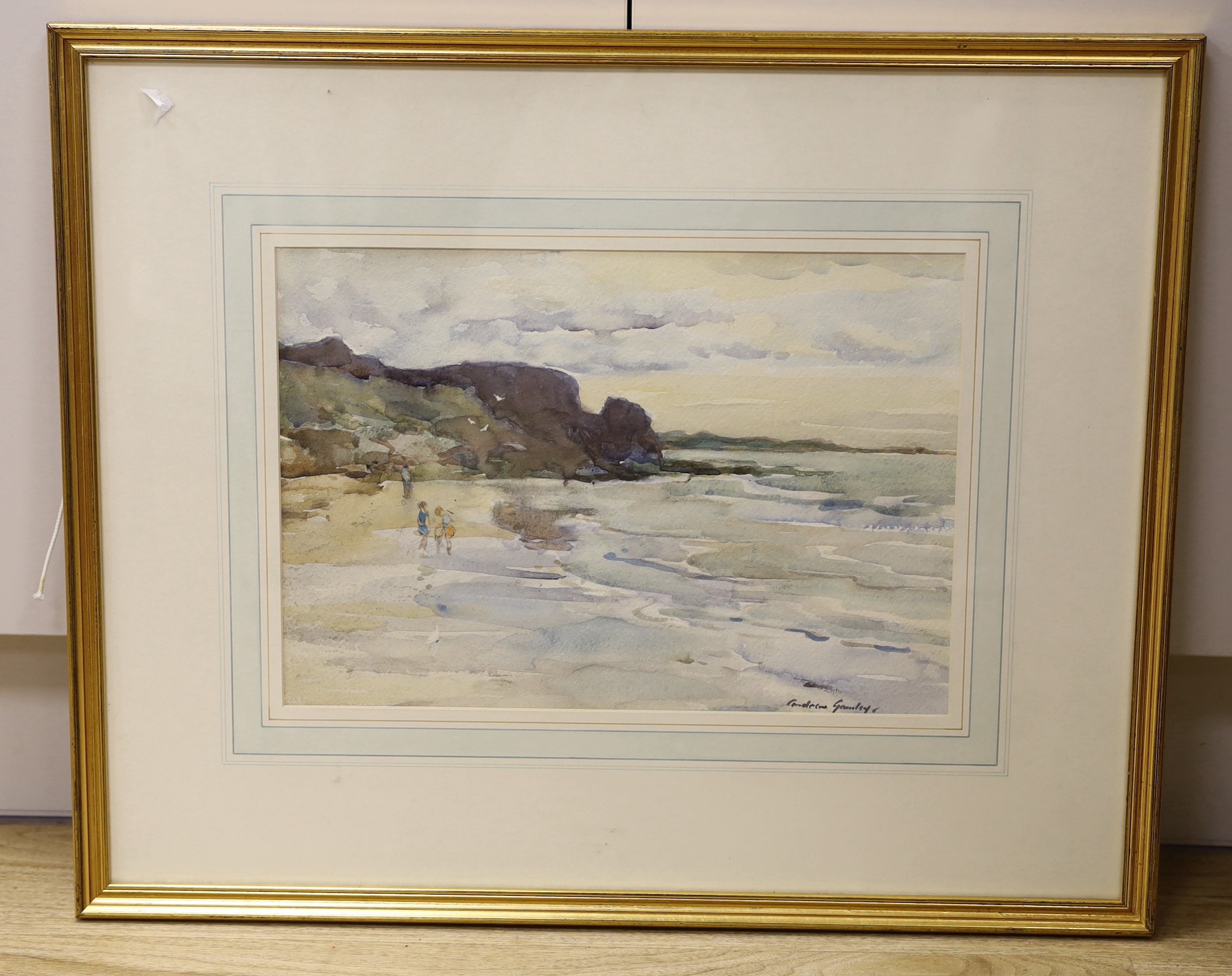 Andrew Archer Gamley, R.S.W. (1869-1949), watercolour, 'West Shore, Gullane', signed, 27 x 39cm